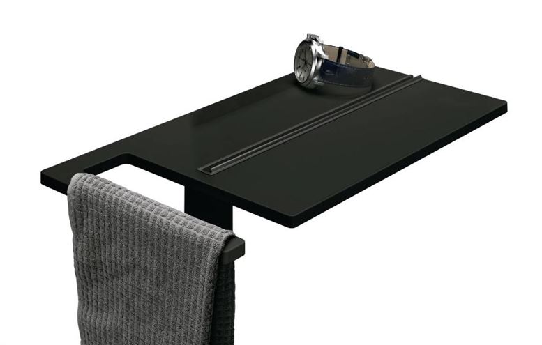 HÜPPE SELECT+ polica 400 mm, na sprchovací kút, čierna SL2401123 Obrázek - Hlavní obrázek