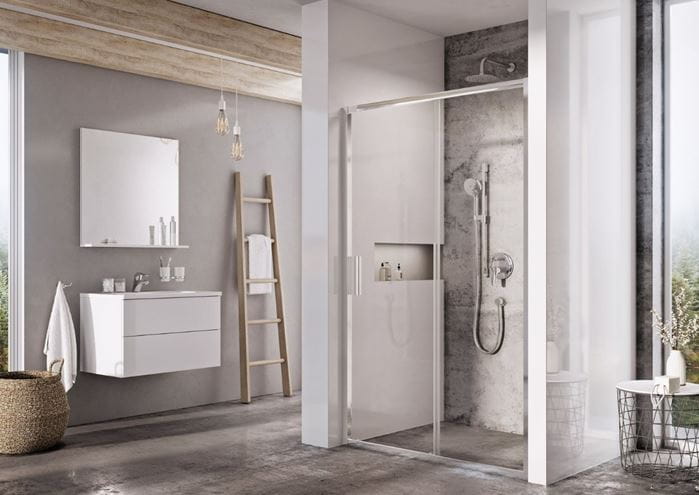 RAVAK BLIX SLIM BLSDP2 100 sprchové dvere 100x195 cm, posuvné, chróm lesk / sklo transparent X0PMA0C00Z1 Obrázek - fotka