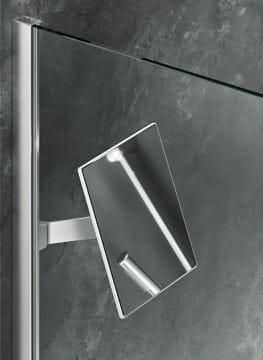 HÜPPE SELECT+ kozmetické zrkadlo 213x213 mm, na sprchovací kút, strieborná