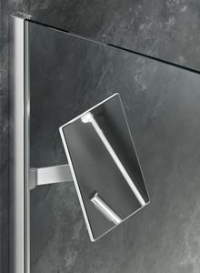 HÜPPE SELECT+ kozmetické zrkadlo 213x213 mm, na sprchovací kút, strieborná