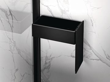 HÜPPE SELECT+ DRYBOX odkládací box s víkem 213 mm, na sprchovací kút, čierna SL2201123 Obrázek - fotka