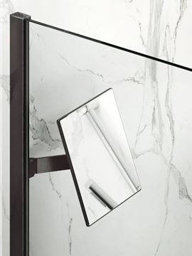 HÜPPE SELECT+ kozmetické zrkadlo 213x213 mm, na sprchovací kút, čierna