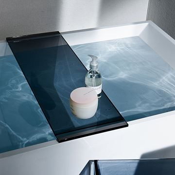 KARTELL BY LAUFEN polica 750 mm, na vaňu, smoky grey H3853320850001 Obrázek - fotka