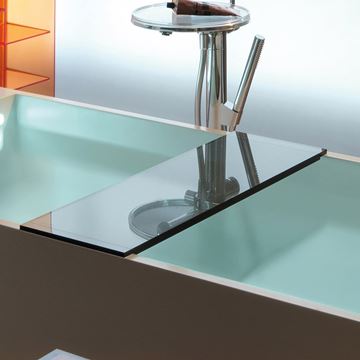 KARTELL BY LAUFEN polica 750 mm, na vaňu, smoky grey H3853320850001 Obrázek - fotka