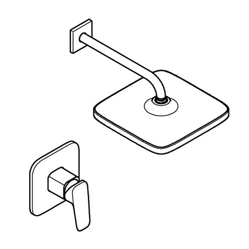 GROHE CUBEO sprchový set s podomietkovou batériou, horná sprcha, chróm 1053340000 Obrázek - fotka