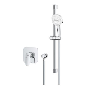 GROHE CUBEO sprchový set s podomietkovou batériou, ručná sprcha, tyč, hadica, nástenné kolienko, chróm 1053350000 Obrázek - fotka