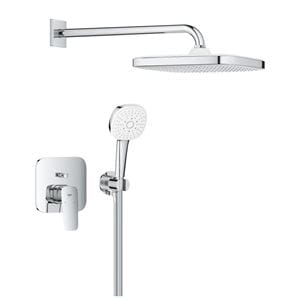 GROHE CUBEO sprchový set s podomietkovou batériou, horná sprcha, ručná sprcha s 3 prúdmi, hadica, držiak, chróm