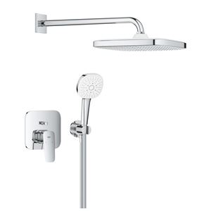 GROHE CUBEO sprchový set s podomietkovou batériou, horná sprcha, ručná sprcha s 3 prúdmi, hadica, držiak, chróm