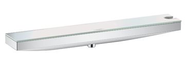 HANSGROHE RAINFINITY nástenná prípojka hadice Porter 500 s poličkou a držiakom sprchy vpravo, chróm/sklo