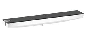HANSGROHE RAINFINITY nástenná prípojka hadice Porter 500 s poličkou a držiakom sprchy vľavo, matná biela/grafit