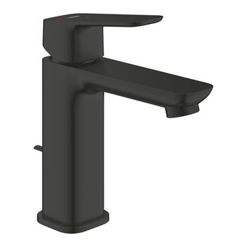 GROHE CUBEO umývadlová stojanková batéria, s odtokovou súpravou, Water Saving, SilkMove ES, matte black