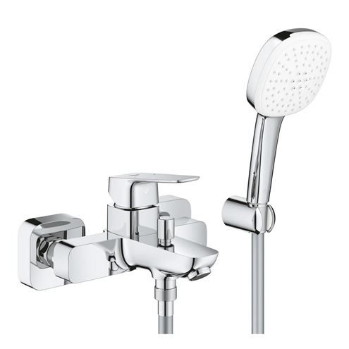 GROHE CUBEO vaňová nástenná batéria, s prepínačom, so sprchovou súpravou, chróm 1018140000 Obrázek - Hlavní obrázek