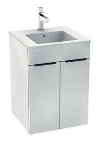 JIKA CUBE skrinka s umývadlom 45x43x62, 2 cm, 2 dvierka, lesklá biela
