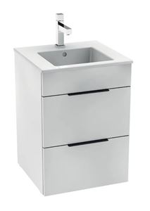 JIKA CUBE skrinka s umývadlom 45x43x62, 2 cm, 2 zásuvky, lesklá biela