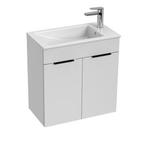 JIKA CUBE skrinka s umývadlom 60x34x62, 2 cm, 2 dvierka, biela