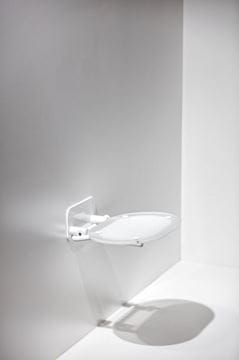 RAVAK OVO CHROME sedadlo do sprchy, sklopné, biela/clear B8F0000028 Obrázek - fotka