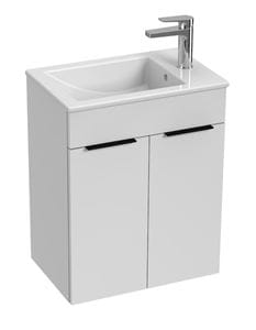 JIKA CUBE skrinka s umývadlom 50x34x62, 2 cm, 2 dvierka, biela