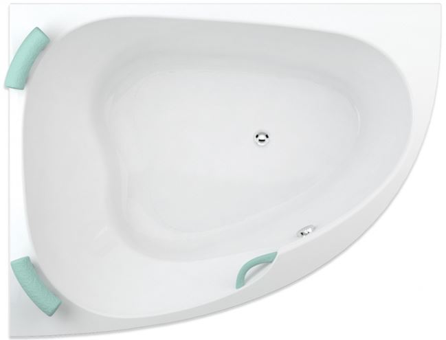 TEIKO SPINELL 180 L rohová vaňa 180x130 cm, pre 2 osoby, s nožičkami, akrylát V110180L04T02001 Obrázek - Hlavní obrázek