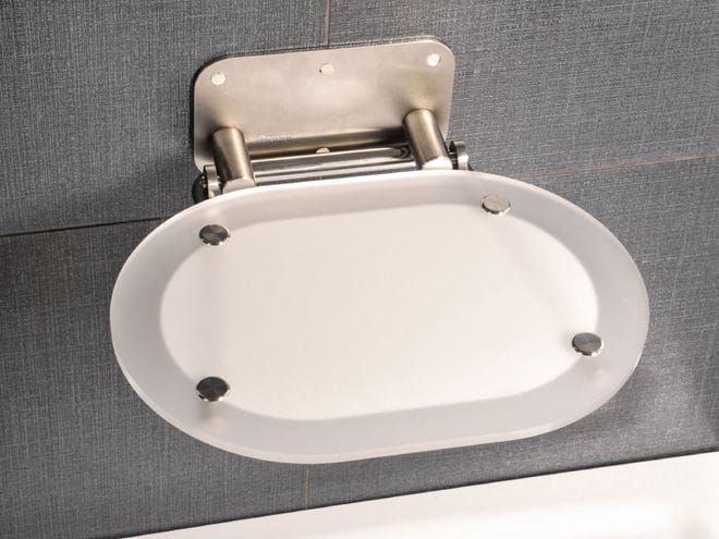 RAVAK OVO CHROME sedadlo do sprchy, sklopné, nerez oceľ/clear B8F0000029 Obrázek - fotka