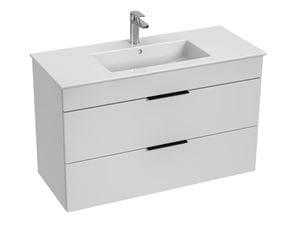 JIKA CUBE skrinka s umývadlom 100x43x62, 2 cm, 2 zásuvky, biela
