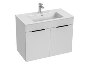 JIKA CUBE skrinka s umývadlom 80x43x62, 2 cm, 2 dvierka, biela
