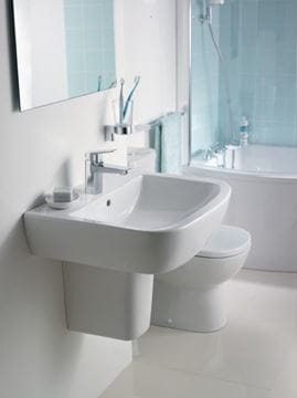 IDEAL STANDARD TEMPO polostĺp pre umývadlo, biela T422501 Obrázek - fotka