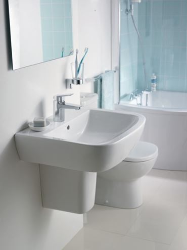 IDEAL STANDARD TEMPO polostĺp pre umývadlo, biela T422501 Obrázek - fotka