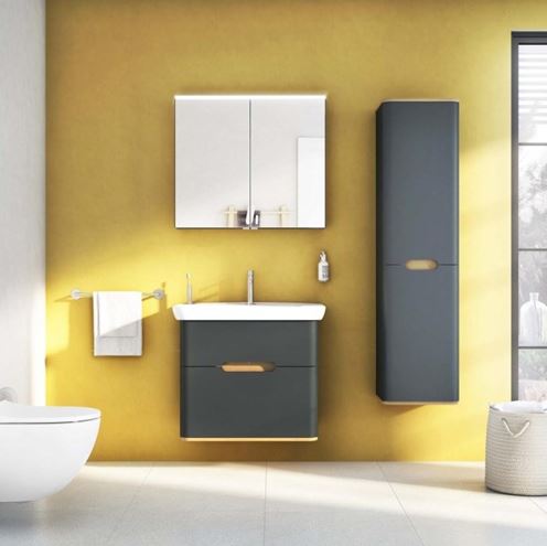 VITRA SENTO vysoká skrinka 40x35x157, 5 cm, 2 dvierka, pánty vľavo, antracite mat 60862 Obrázek - fotka