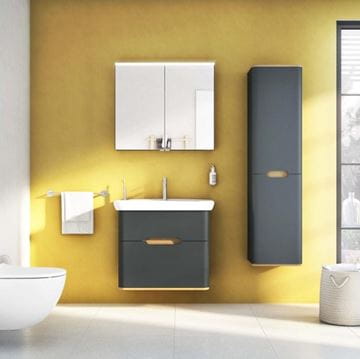VITRA SENTO vysoká skrinka 40x35x157, 5 cm, 2 dvierka, pánty vľavo, antracite mat 60862 Obrázek - fotka