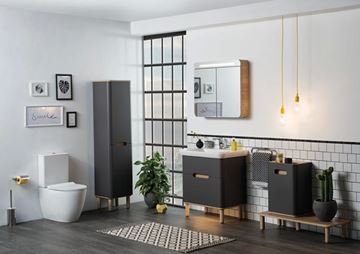 VITRA SENTO vysoká skrinka 40x35x157, 5 cm, 2 dvierka, pánty vľavo, antracite mat 60862 Obrázek - fotka