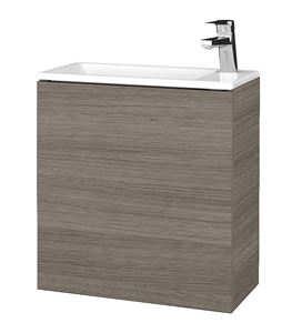 DŘEVOJAS VARIANTE SZD 50 skrinka s umývadlom 50x25x52 cm, 1 dvierka, pánty vľavo, Push-open, cafe