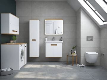 VITRA SENTO vysoká skrinka 40x35x157,5 cm, 2 dvierka, pánty vľavo, white mat 60860 Obrázek - fotka