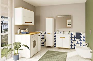 VITRA SENTO vysoká skrinka 40x35x157, 5 cm, 2 dvierka, pánty vpravo, white mat 60848 Obrázek - fotka