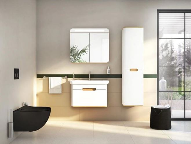 VITRA SENTO vysoká skrinka 40x35x157, 5 cm, 2 dvierka, pánty vpravo, white mat 60848 Obrázek - fotka
