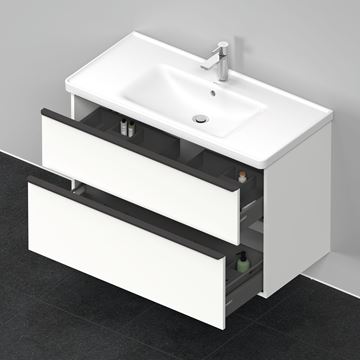 DURAVIT D-NEO skrinka s umývadlom 100x48x62,5 cm, 2 zásuvky, White mat DE012201818 Obrázek - fotka
