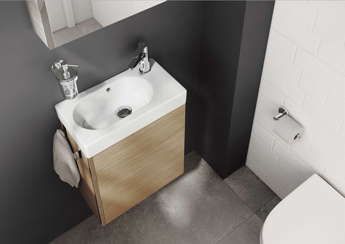 ROCA MINI skrinka s umývadlom 45x25x57, 5 cm, 1 dvierka, dub A855873155 Obrázek - fotka