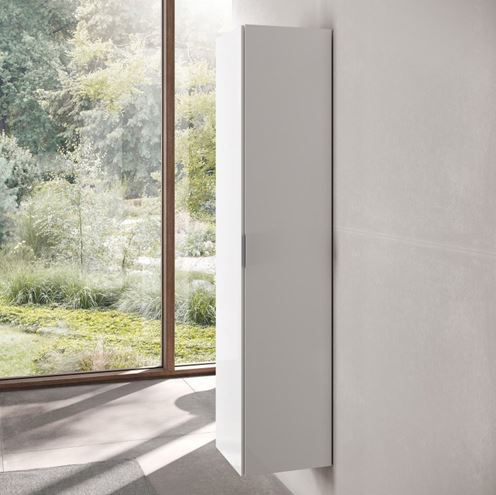 KEUCO EDITION 11 vysoká skrinka 35x37x170 cm, 1 dvierka, pánty vpravo, s košom, biela 31331380002 Obrázek - fotka