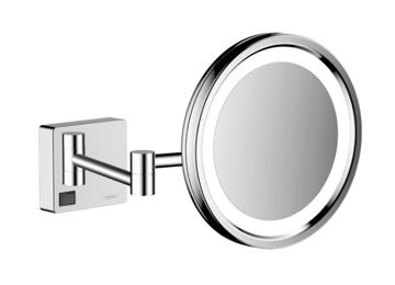 HANSGROHE ADDSTORIS kozmetické zrkadlo 160 mm, zväčšovacie, s osvetlením, chróm