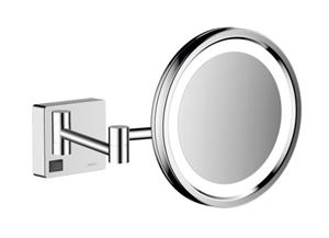 HANSGROHE ADDSTORIS kozmetické zrkadlo 160 mm, zväčšovacie, s osvetlením, chróm