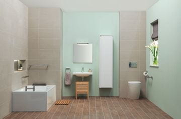 IDEAL STANDARD CONNECT AIR vysoká skrinka 40x30x160 cm, 1 dvierka, matná biela/lesklá biela E0832B2 Obrázek - fotka