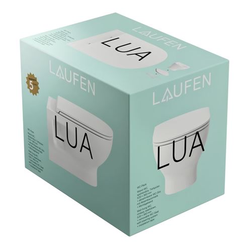 LAUFEN LUA závesné WC, so SoftClose sedátkom, Rimless splachovanie H8660810000001 Obrázek - fotka