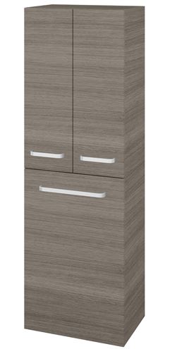 DŘEVOJAS DOS SVD3K 50 vysoká skrinka 50x35,2x154,5 cm, 3 dvierka, s košom, úchytka hliník mat, cafe 65907-T01 Obrázek - Hlavní obrázek