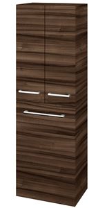 DŘEVOJAS DOS SVD3K 50 vysoká skrinka 50x35,2x154,5 cm, 3 dvierka, s košom, úchytka chróm, orech