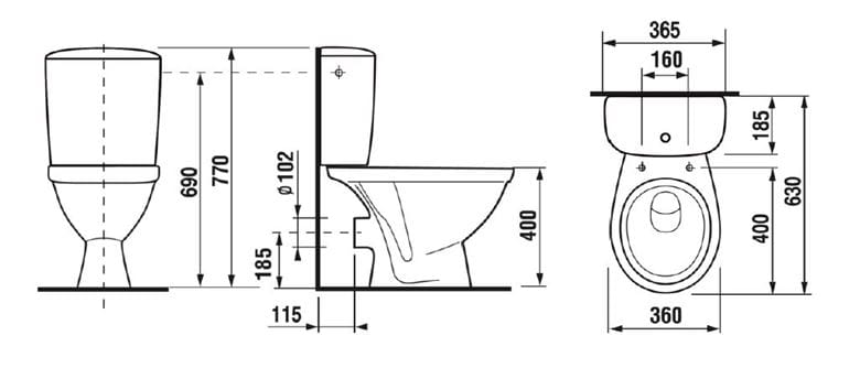EASY WC kombi, zadný odpad H8602700002965 Obrázek - fotka
