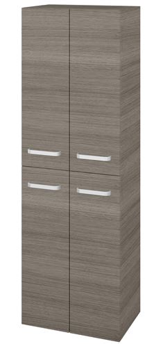 DŘEVOJAS DOS SVD4 50 vysoká skrinka 50x35,2x154,5 cm, 4 dvierka, úchytka hliník mat, cafe 65891-T01 Obrázek - Hlavní obrázek