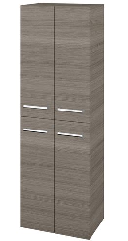 DŘEVOJAS DOS SVD4 50 vysoká skrinka 50x35,2x154,5 cm, 4 dvierka, úchytka chróm, cafe 65891-T03 Obrázek - Hlavní obrázek