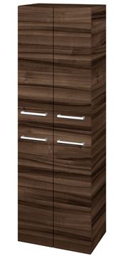 DŘEVOJAS DOS SVD4 50 vysoká skrinka 50x35,2x154,5 cm, 4 dvierka, úchytka chróm, orech