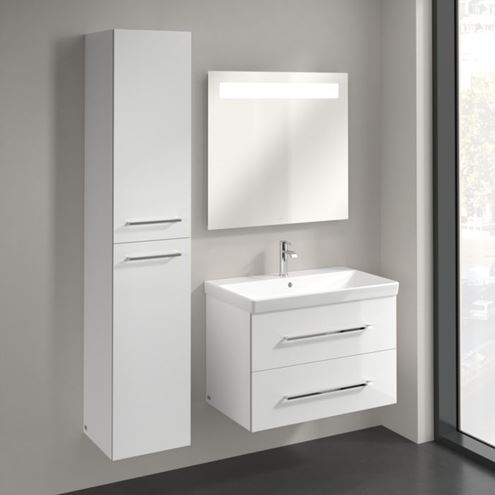 VILLEROY & BOCH AVENTO vysoká skrinka 35x40, 4x176 cm, 2 dvierka, pánty vpravo, Crystal White A89401B4 Obrázek - fotka