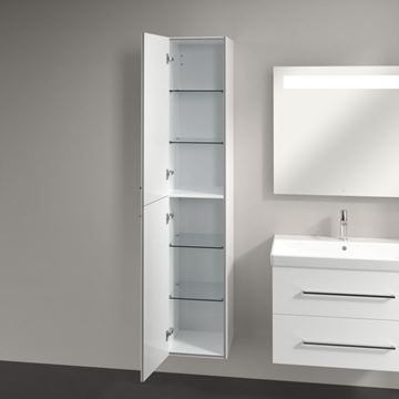 VILLEROY & BOCH AVENTO vysoká skrinka 35x40, 4x176 cm, 2 dvierka, pánty vpravo, Crystal White A89401B4 Obrázek - fotka