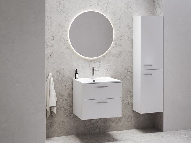 RAVAK CHROME II SB 39 P vysoká skrinka 39x29x150 cm, 2 dvierka, pánty vpravo, lesklá biela X000000543 Obrázek - fotka